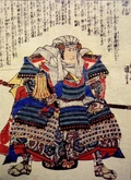 A seated Uesugi Kenshin, by Utagawa Kuniyoshi (1798–1861)