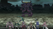 Tsubasa along with the other Symphogear users faces off against Adam Weishaupt