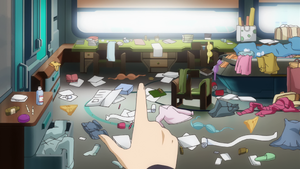 Tsubasa's messy room