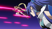 Hibiki, Tsubasa and Chris fighting against Nephilim