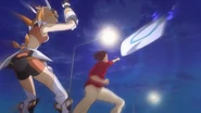 Genjuro protecting Hibiki