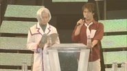 Tomokazu and Hideo MC during Symphogear Live 2013.