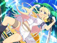 Katsuragi y P-chan en las playas de South Town