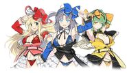 Yumi, Yomi y Hikage como ganadoras del "Big Boobs Hyper-Election"