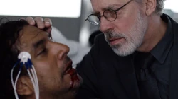 Whispers tortures Jonas regarding information on Will's escape plan.