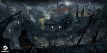 Contantinople by night concept art by Francis Denoncourt