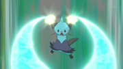 Dewott usando caparaconcha afilada