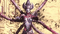 A Witch-Bride demonstrates her powers by lifting up and shattering bricks with her psychokinetic abilities.