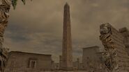 One of the several obelisks found throughout the complex.