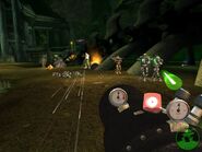 Early pre-release screenshot with the cannon.