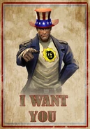 Sam on a Serious Sam 3 poster dressed as Uncle Sam.