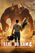 Sam on the cover of Serious Sam 4.