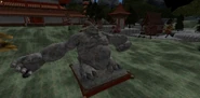 A statue of the early model of Prince Chan in an early version of Chi-Fang.
