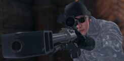 Olga with sniper rifle