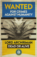 Lord Achriman wanted poster