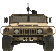 Front view of the Humvee.