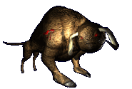 A render of a Werebull bleeding.