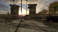 Inside the military base.