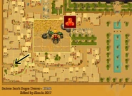 Duke Nukem's location on the level map.