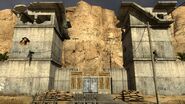 Entrance to the military base.