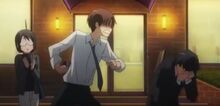 Servant x Service Tanaka after being punched by Hasebe