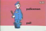 Policeman in a pail.