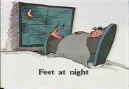 Feet at night