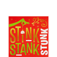 Grinch Stink Stank Stunk Beverage Napkin