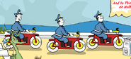 Policemen on motorcycles