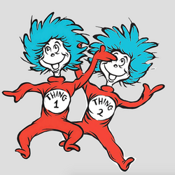 Cat and the hat thing one and thing two top