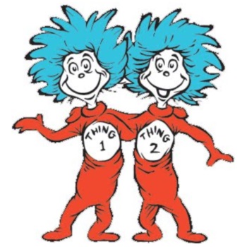 cat in the hat and thing 1