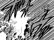 Cain hitting Meliodas with a fire ball