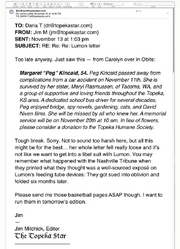 Last email Lexington Letter