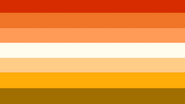 Butch lesbian flag by Catastrfy on Twitter, often called the Warm Butch flag