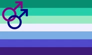 Alternate Gay Man Flag by Tumblr user gayflagblog[25][26]