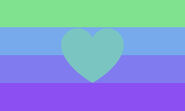 Green, Cyan heart, Blue, Periwinkle, Purple
