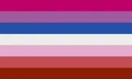 Bi lesbian flag by Mod Hermy of pride-color-schemes on Tumblr
