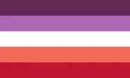 Simplified femme lesbian flag by Sol Diaz on Twitter