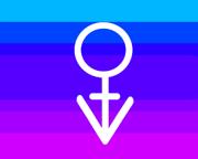 Androgynesexual flag with symbol