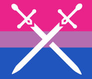 Bisexuals of the Blade flag by Tumblr user bisexualpositivity[1]