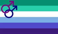 Alternate Gay Man Flag by Tumblr user gayflagblog[25]