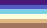 Sky Femme flag by kenochoric on Tumblr, inclusive of non-lesbian femmes