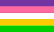 Sappho lesbian flag with a white stripe by lesflagisracist on Twitter