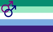 Alternate Gay Man Flag by Tumblr user gayflagblog[25]