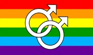 Alternate Gay Man Flag by DeviantArt user Tomislav Todorović[53][54]