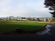 San Francisco as seen from the Fort Mason Green hill.