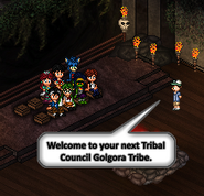 Golgora at their fifth Tribal Council.