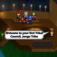 Jango at their first Tribal Council.