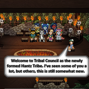 Hantz at their sixth Tribal Council.