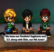 Sagittaria, Shin, and E.T. in the Final Three.